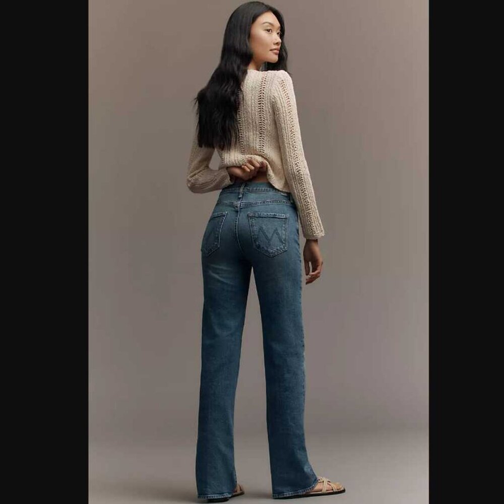 New 30 MOTHER x Anthropologie The Kick It high-rise jeans in Tequila Sunrise - Picture 3 of 12